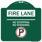 Fire Lane - No Stopping No Standing (With No Parking Symbol)