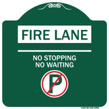 Fire Lane - No Parking No Waiting (With No Parking Symbol)
