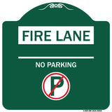 Fire Lane - No Parking (With No Parking Symbol)