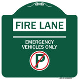 Fire Lane - Emergency Vehicles Only (With No Parking Symbol