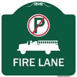 Fire Lane (With No Parking Symbol & Graphic)