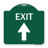 Exit Sign Exit with Up Arrow