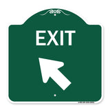 Exit Sign Exit with Left Arrow