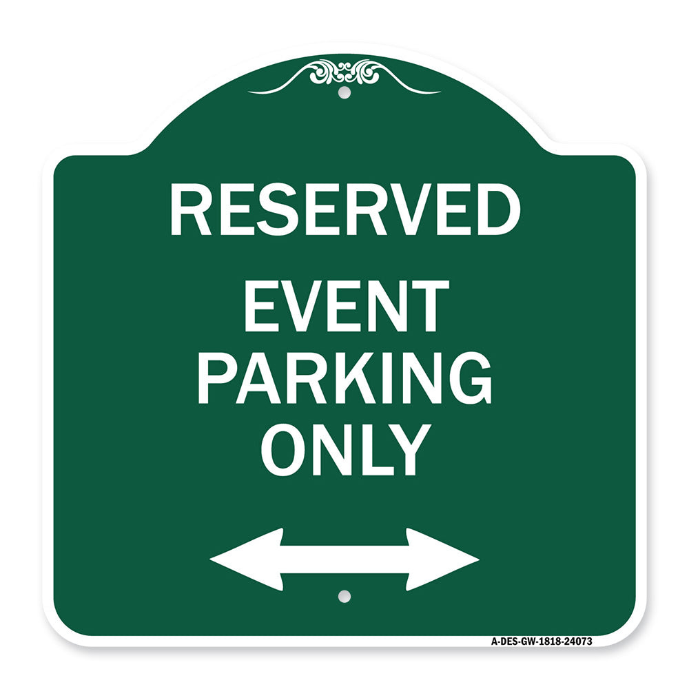 Event Parking Only (With Bidirectional Arrow)