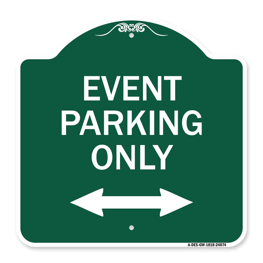 Event Parking Only (With Bidirectional Arrow)
