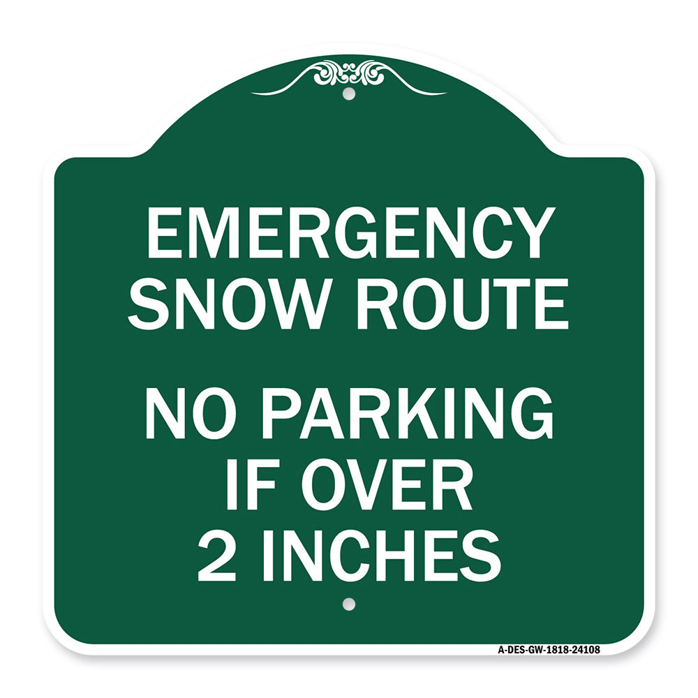 Emergency Snow Route No Parking Emergency Snow Route No Parking If Over 2 Inches