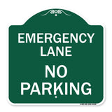 Emergency Lane No Parking Sign