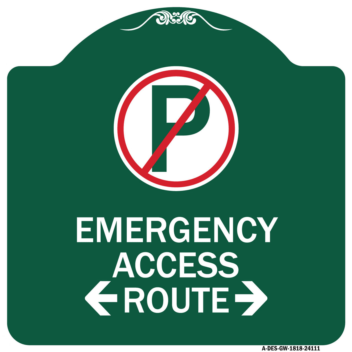Emergency Access Route (With Bidirectional Arrow)