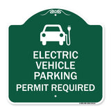 Electric Vehicle Parking Permit Required (With Electric Car Graphic)