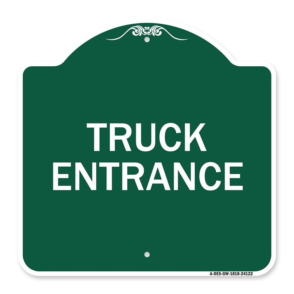 Driveway Sign Truck Entrance