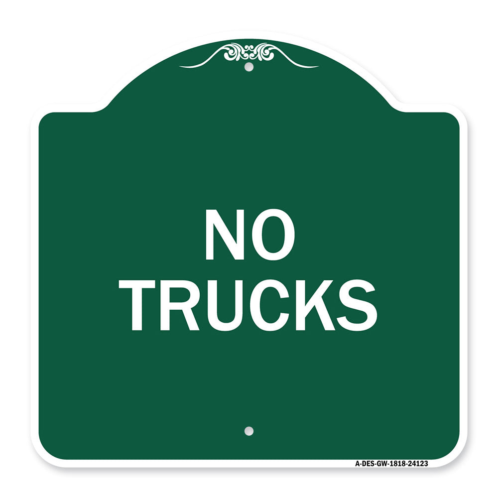 Driveway Sign No Trucks