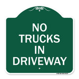 Driveway Sign No Trucks in Driveway
