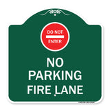Do Not Enter No Parking Fire Lane with Graphic