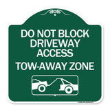 Do Not Block Driveway Access - Tow Away Zone (With Graphic)