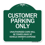 Customer Parking Unauthorized Cars Will Be Towed Away at Owner's Expense