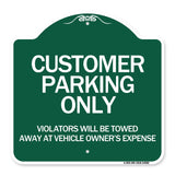 Customer Parking Only Violators Will Be Towed Away at Vehicle Owner's Expense