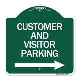 Customer and Visitor Parking (With Right Arrow)