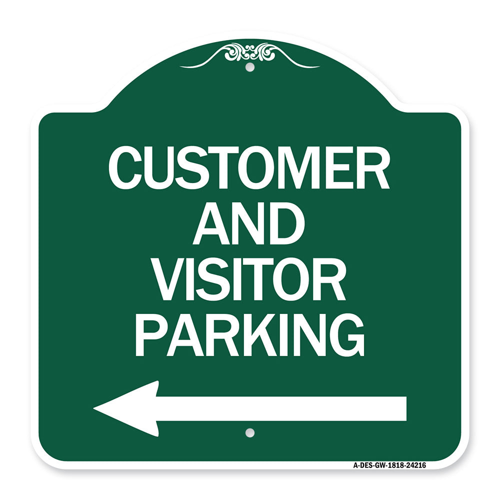 Customer and Visitor Parking (With Left Arrow)