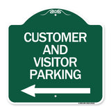 Customer and Visitor Parking (With Left Arrow)