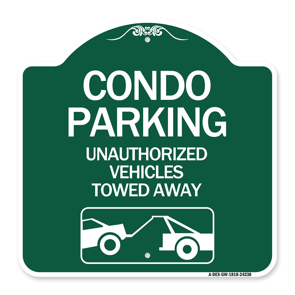 Condo Parking - Unauthorized Vehicles Towed Away (With Car Tow Graphic)
