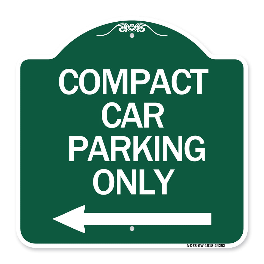 Compact Car Parking Only (With Left Arrow)