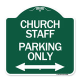 Church Staff Parking Only (With Bidirectional Arrow)