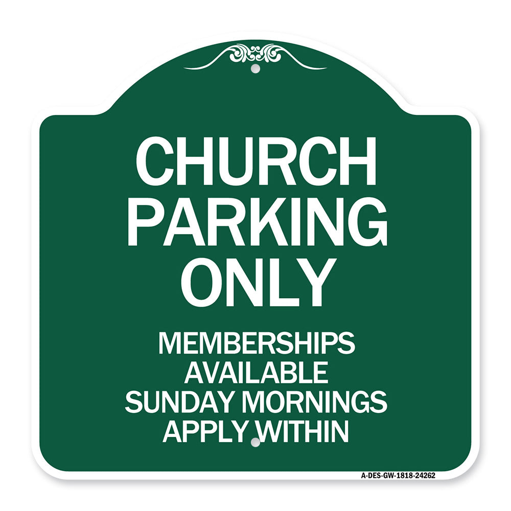 Church Parking Only Memberships Available Sunday Mornings Apply Within