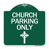 Church Parking Only (Cross Symbol)