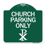 Church Parking Only (Chi Rho Symbol)