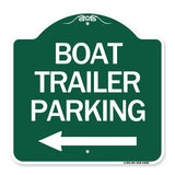 Boat Trailer Parking (With Left Arrow Symbol)