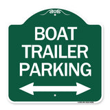 Boat Trailer Parking (With Bidirectional Arrow Symbol)