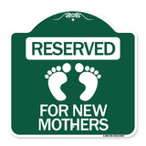 Blue Reserved Parking for New Mothers
