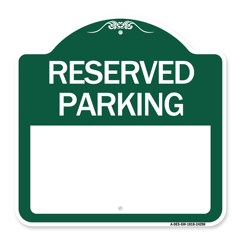 Blank Reserved Parking