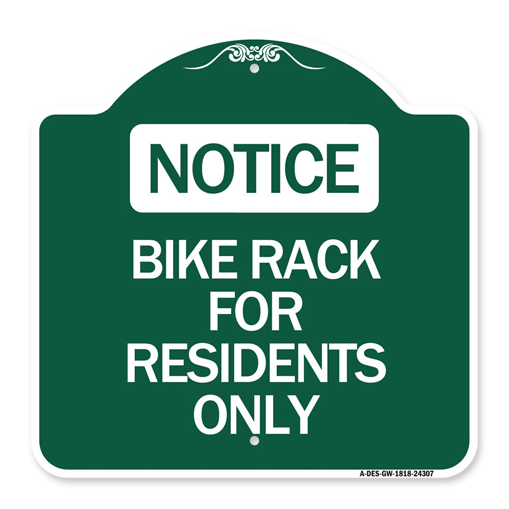 Bike Rack for Residents Only