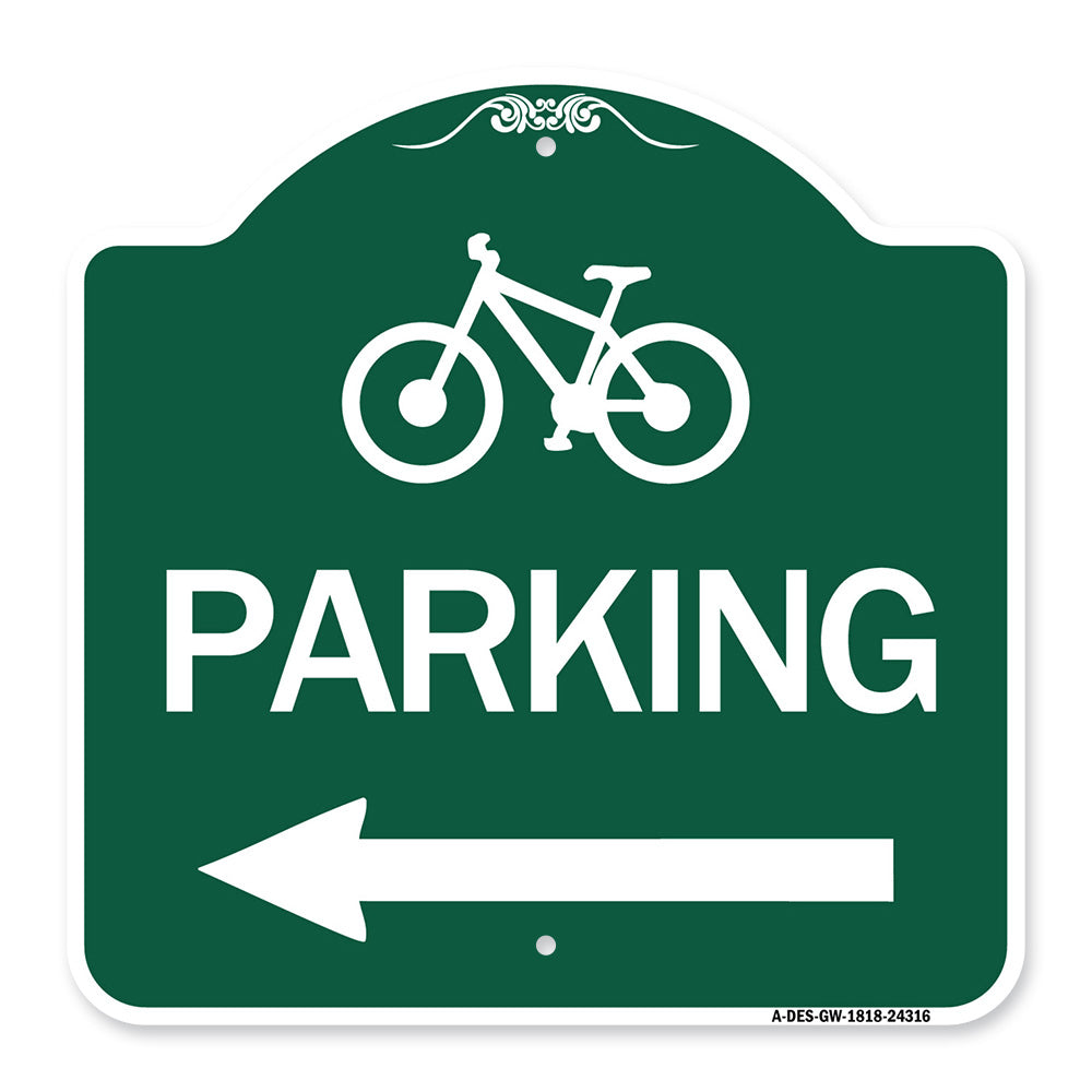 Bicycle Symbol Parking (Left Arrow)