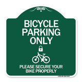 Bicycle Parking Only Please Secure Your Bike Properly (With Cycle and Lock Symbol)