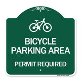 Bicycle Parking Area - Permit Required with Graphic