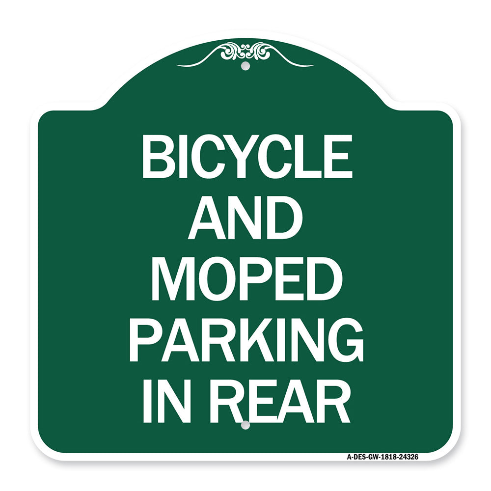 Bicycle and Moped Parking in Rear