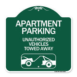 Apartment Parking - Unauthorized Vehicles Towed Away (With Car Tow Graphic)