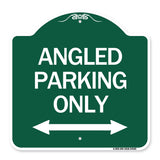Angle Parking Only (With Bidirectional Arrow)