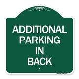 Additional Parking in Back Sign