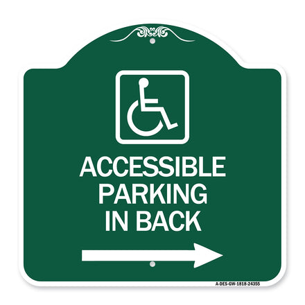 Accessible Parking on Right Arrow (With Graphic)