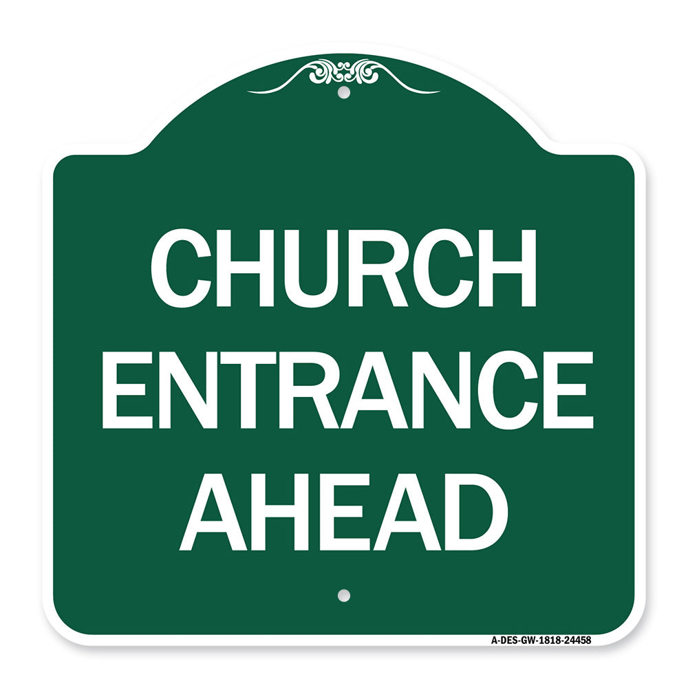 Church Entrance Ahead