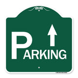Parking with Arrow Pointing Up