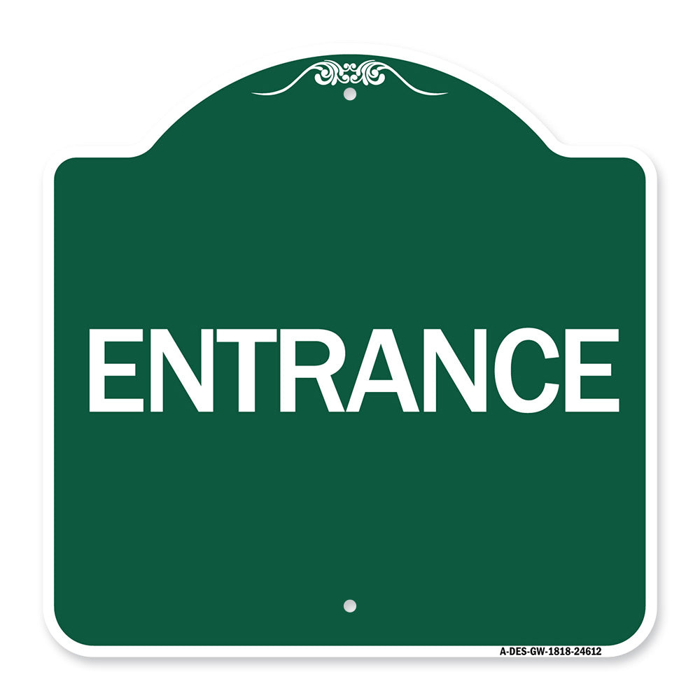 Traffic Entrance Sign Entrance