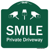Smile Private Driveway With Video Surveillance Camera Graphics