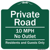 Private Road 10 Mph No Outlet Residents And Guests Only