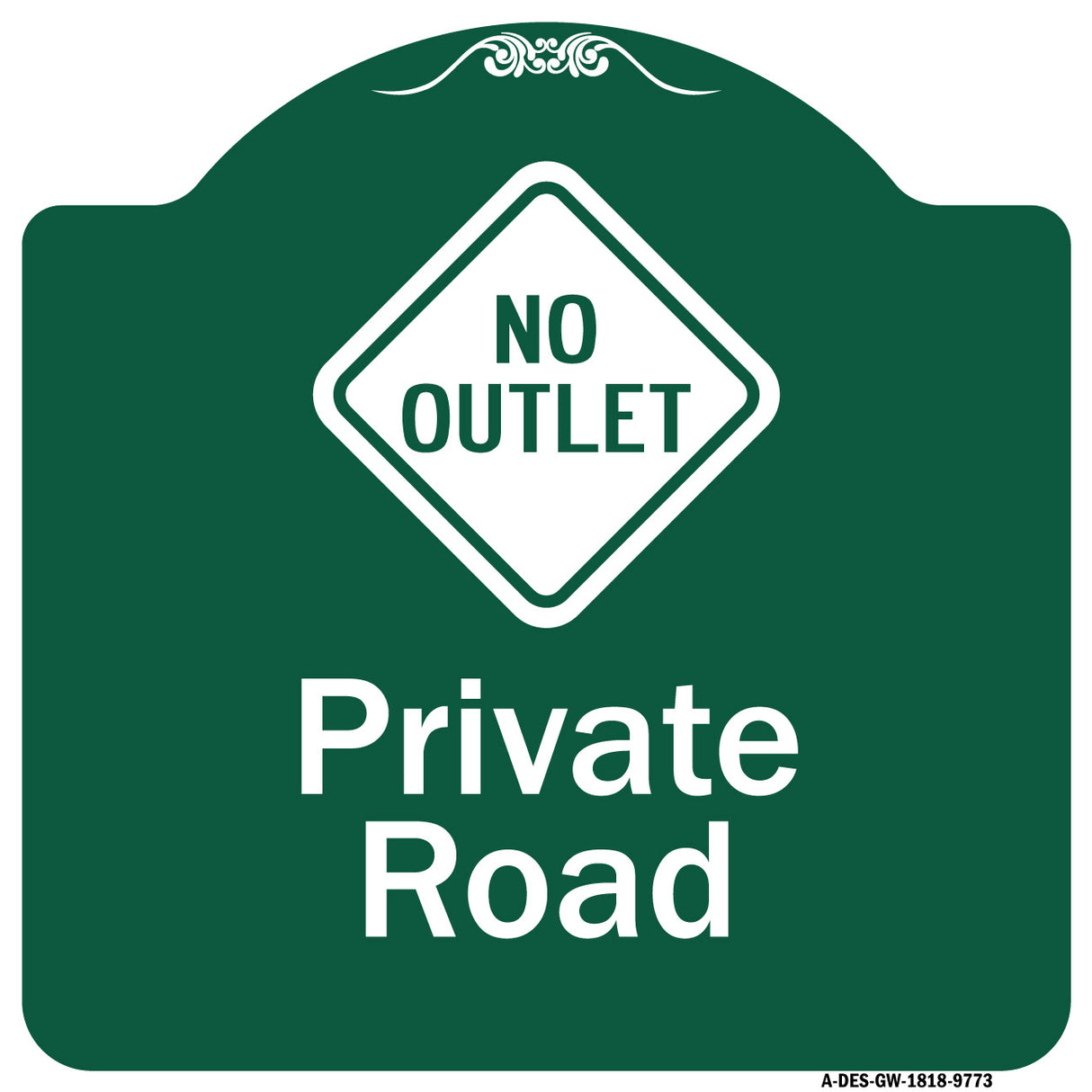 Private Road With No Outlet Symbol