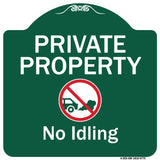Private Property, No Idling With Graphic