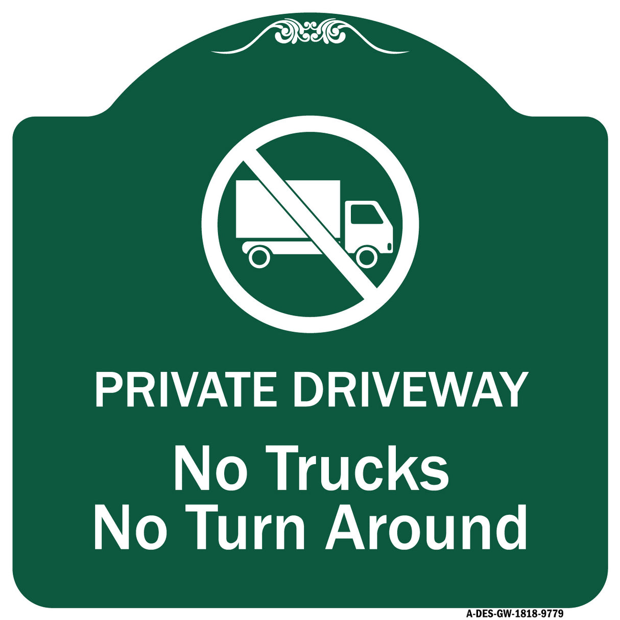 Private Driveway. No Trucks No Turnaround